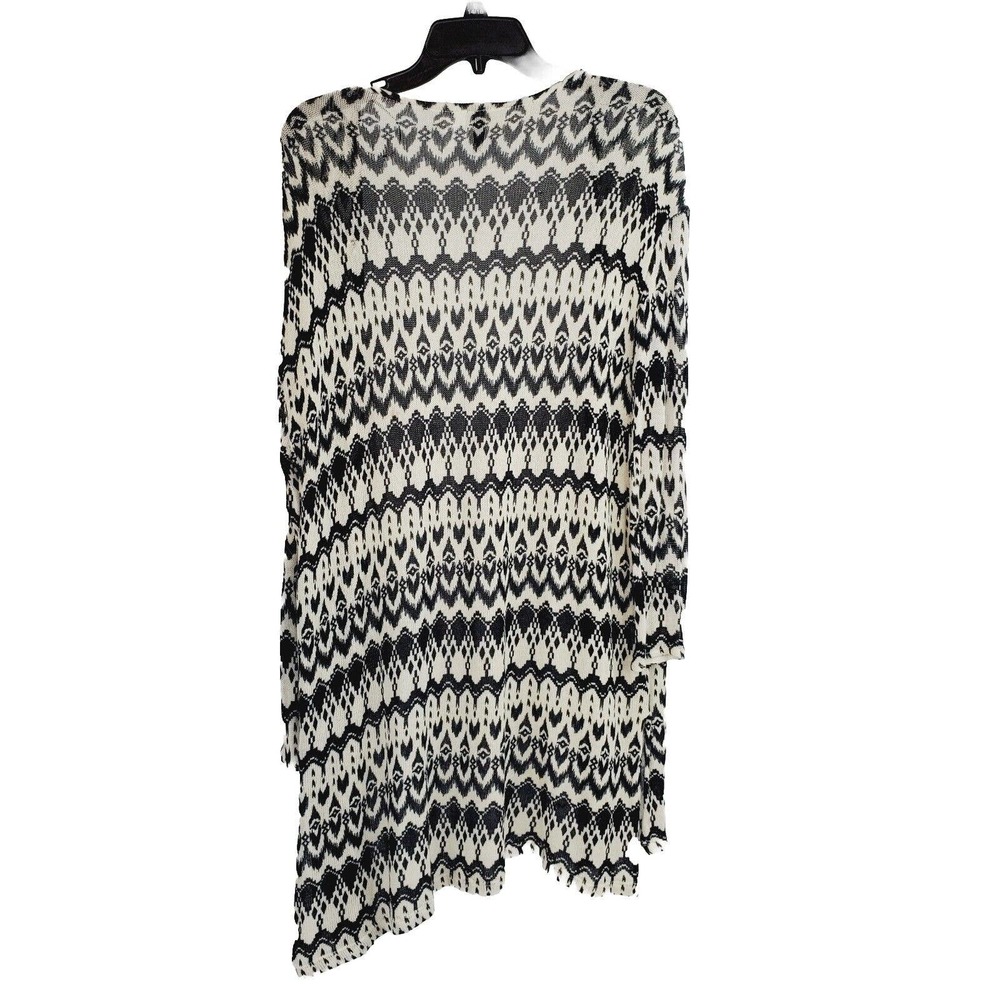 Divided Sweater Cover Up Women's Small White/Black Long Sleeve Office Work